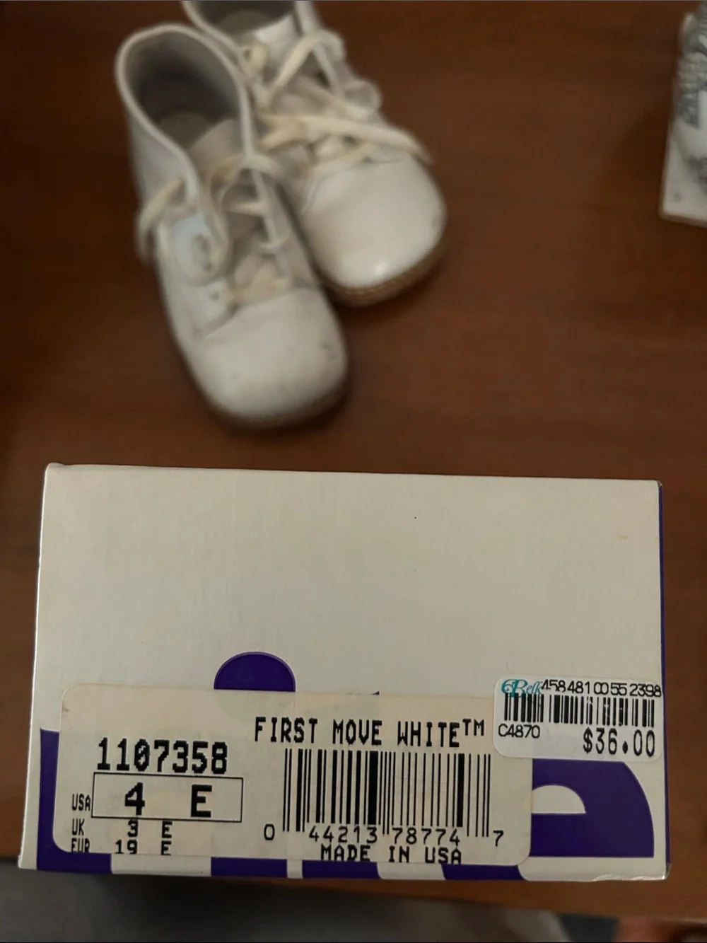 Children’s Vintage White Leather Lace-Up Casual Shoes